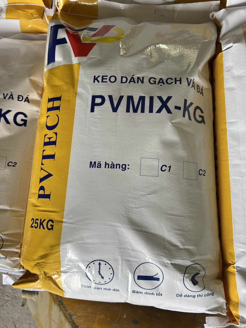 KEO DÁN GẠCH PV-TECH -  25KG / BAO