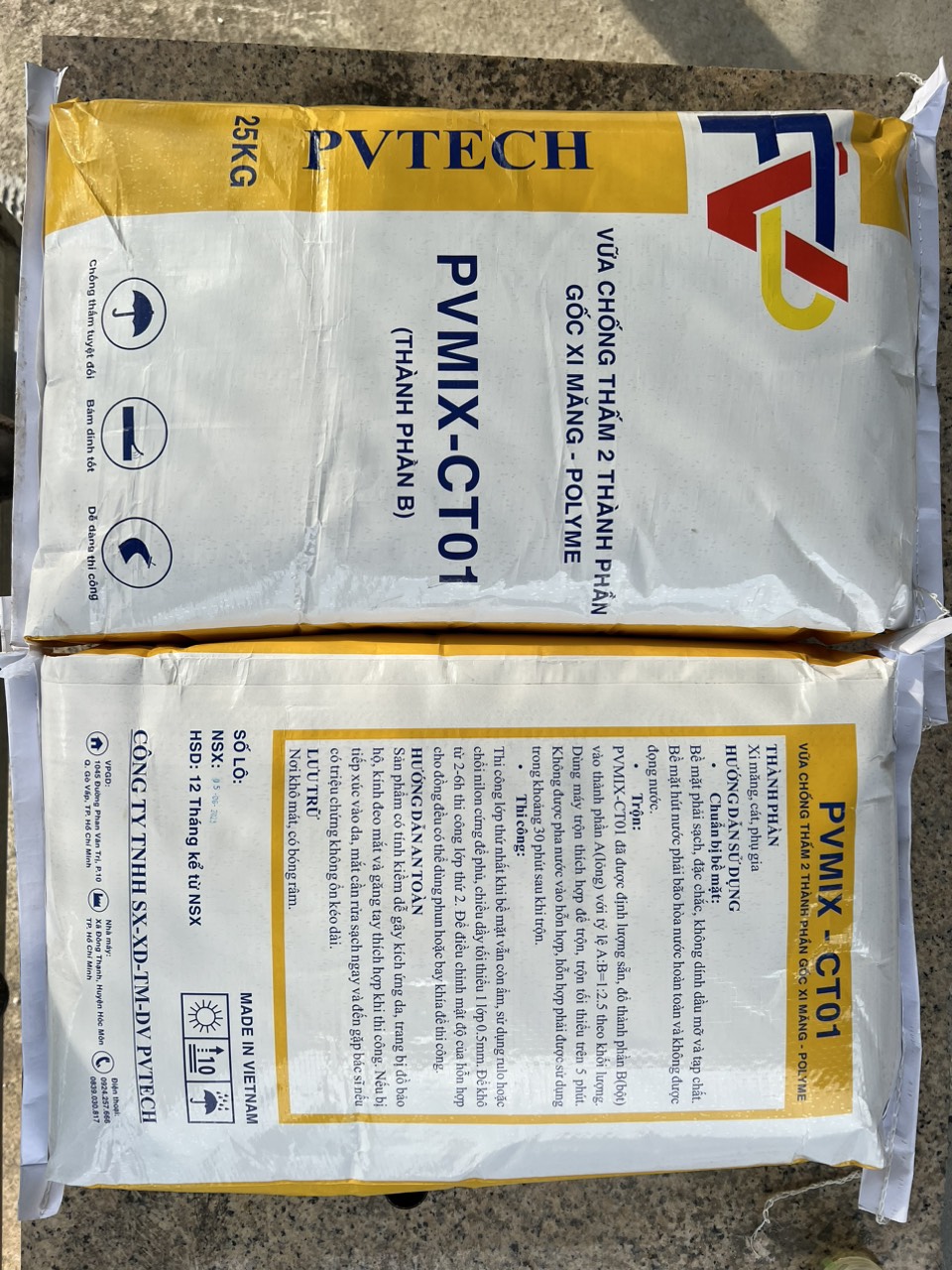 KEO DÁN GẠCH PV-TECH -  25KG / BAO3