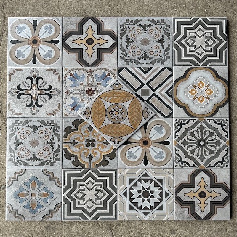 GẠCH BÔNG 20x20 - NGẪU NHIÊN [ 1 MÉT VUỐNG = 25 VIÊN ]0